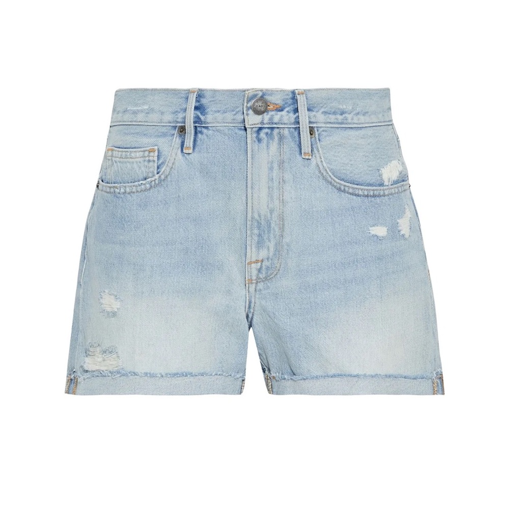 NWT FRAME Denim Le Brigette distressed denim shorts